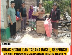 Dinas Sosial dan Tagana Basel, Responsif Bantu Korban Kebakaran Dusun parit.2
