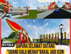 Gapura Selamat Datang”Udang Gala Merah” Bakal Jadi Icon Bangka Selatan