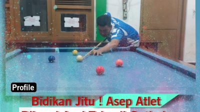 Bidikan Jitu ! Asep Atlet Bilyard Asal Toboali Optimis Meraih Emas Kejuaraan Porprov 2023