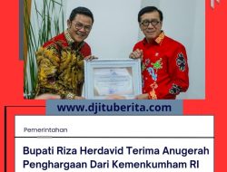 Bupati Riza Herdavid Terima Anugerah Penghargaan Dari Kemenkumham RI