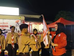 Pelepasan Kontingen Raimuna Nasional ke-XII Basel oleh Wakil Bupati Debby Vita Dewi dan Ketua Kwatir  Hj. Elizia Riza Herdavid