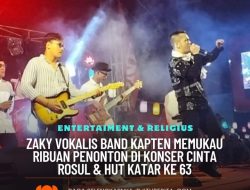 Zaky Vokalis Band Kapten Memukau Ribuan Penonton di Konser Cinta Rosul & HUT katar ke 63