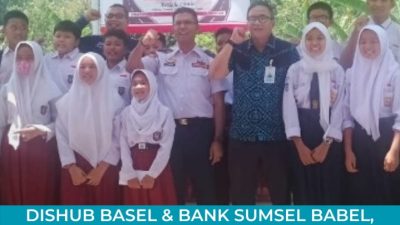 Dishub Basel & Bank Sumsel Babel, Gelar Edukasi Keselamatan Berkendara Bagi Pelajar