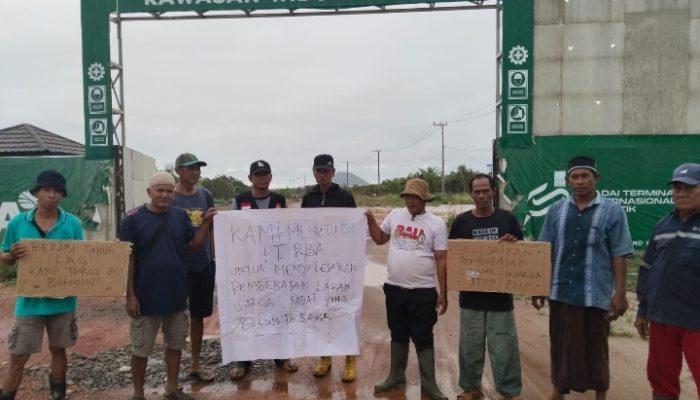 Tanpa Kepastian Pembayaran Uang Ganti Rugi Lahan, Warga Sadai Tuntut PT RBA