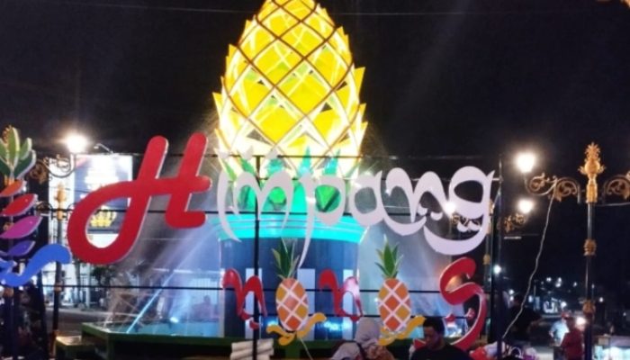 Kepimpinan Riza – Debby Gesit Bangun Fasilitas Publik, Himpang Tugu Nanas Toboali Terlihat Berkemilau