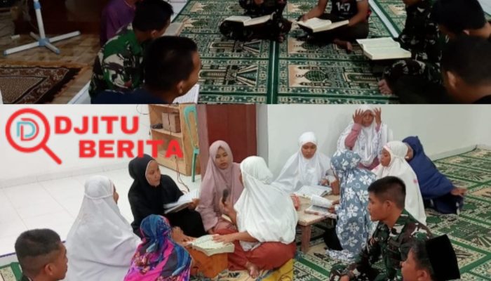 Membaur Dengan Warga Desa Tepus, Satgas TMMD 119 Kodim0432/Basel Laksanakan Tadarus Al-quran Bersama