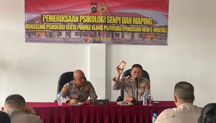 Polres Bangka Lakukan Tes Psikologi  Senjata Api dan Maping