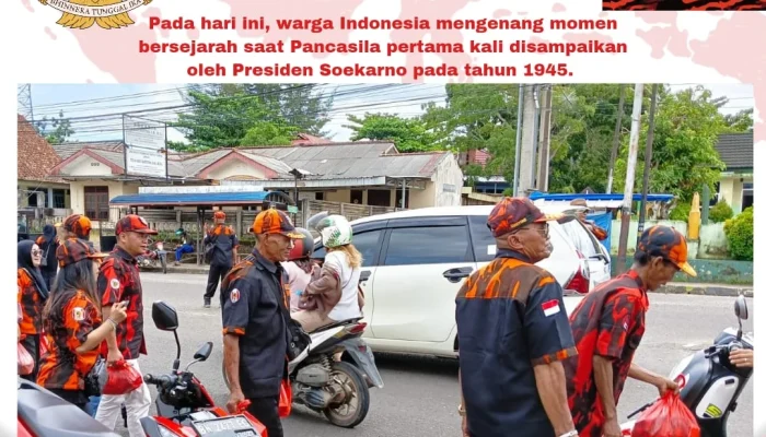 Pemuda Pancasila Bangka Selatan Bagikan 400 Paket Bingkisan di Hari Lahir Pancasila