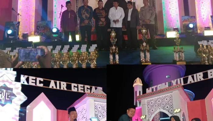 Resmi di Tutup, Desa Airbara Juara Umum MTQH Ke-12 Tingkat kecamatan Airgegas