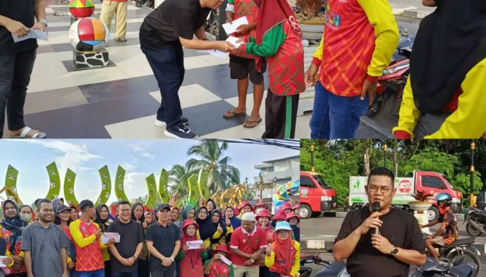 Bupati Riza Berikan Bonus dan Paket Daging Kurban untuk Tim Kebersihan Kota Toboali