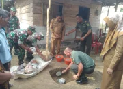 Dandim 0432/Basel Lakukan Groundbreaking Bedah Rumah Tak Layak Huni di Dusun Air Semut