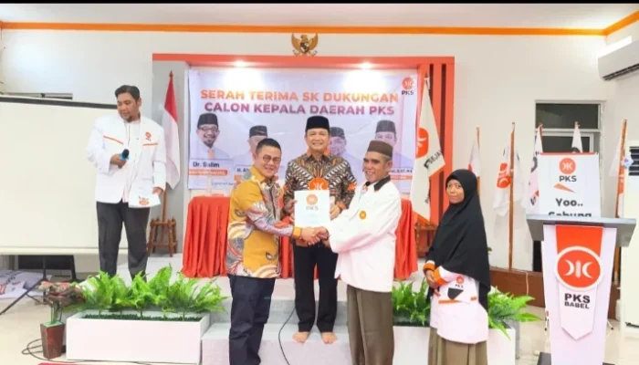 PKS Dukung Riza-Debby di Pilkada Bangka Selatan, Riza: Dukungan Ini Menjadi Semangat Baru