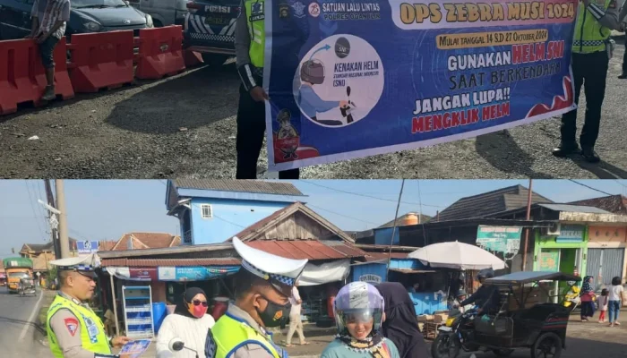 Operasi Zebra Musi 2024: Polres Ogan Ilir Tertibkan Pengendara di Pasar Indralaya