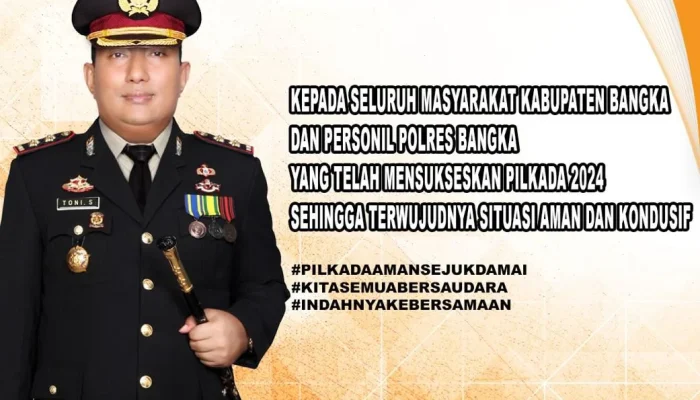 Kapolres Bangka Apresiasi Sinergi TNI, Pemda, dan Masyarakat Jaga Pilkada Aman