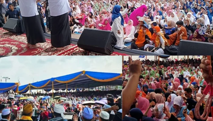 Puluhan Ribu Jamaah Padati BKB Palembang Hadiri Dzikir Akbar Herman Deru-Cik Ujang