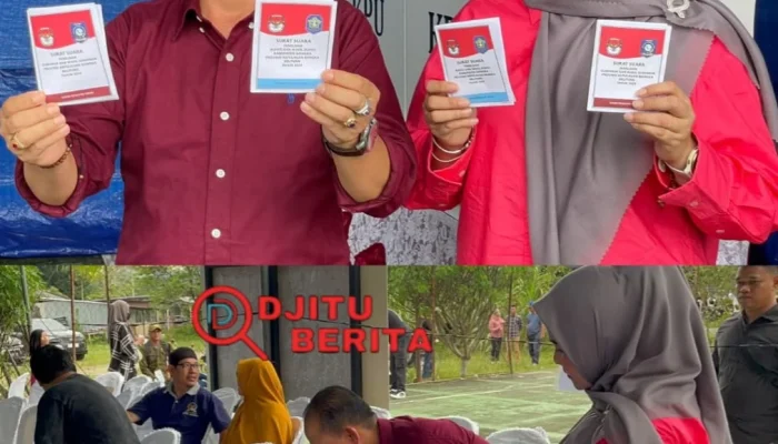 Calon Bupati Bangka Mulkan Nyoblos di TPS 008 Pemali, Targetkan Partisipasi Masyarakat 70%