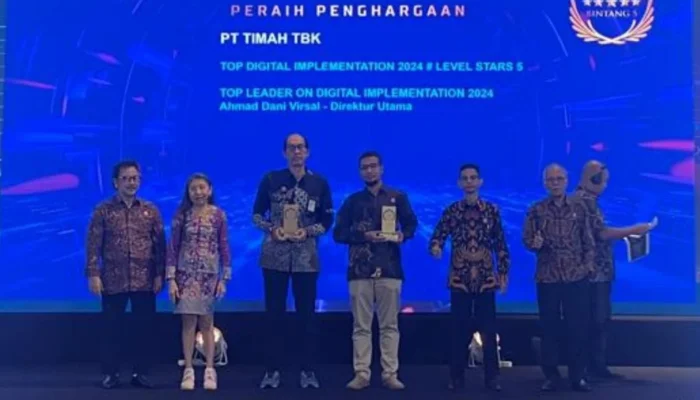 PT TIMAH Raih Penghargaan Top Digital Implementation 2024, Level Bintang 5