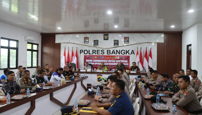 Polres Bangka Gelar Rapat Lintas Sektoral, Persiapan Operasi Lilin Menumbing 2024