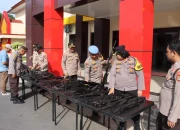 Waka Polres Bangka Periksa 55 Senpi Dinas untuk Tingkatkan Pengawasan Personel  Bangka – Wakil Kepala