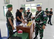 Prajurit Yonif 147/KGJ Jalani Tes Urine Rangkaian Sosialisasi P4GN Korem 045/Gaya