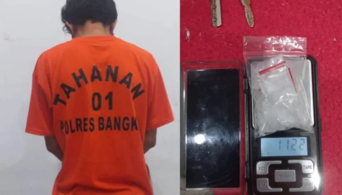 Satres Narkoba Polres Bangka Ringkus Pengedar Sabu di Puding Besar, Barang Bukti 11,22 Gram Disita