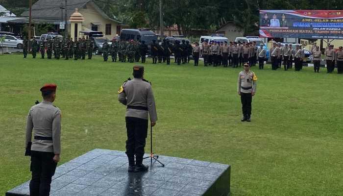 Amankan Nataru, Polres Bangka Gelar Apel Operasi Lilin Menumbing