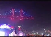 PALEMBANG BERSINAR: Pertunjukan Drone Spektakuler di Malam Tahun Baru 2025