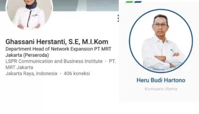 Jabatan Heru Budi Hartono Sebagai Komisaris Utama PT MRT Jakarta Diduga Langgar Aturan Nepotisme