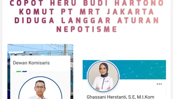 Koalisi Aktivis Desak Pj Gubernur DKI, Copot Heru Budi dari Komisaris Utama MRT