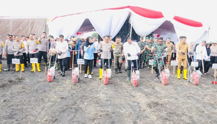 Kapolda Sumsel dan Pangdam II Sriwijaya Tanam Jagung di Ogan Ilir, Dukung Swasembada Pangan 2025