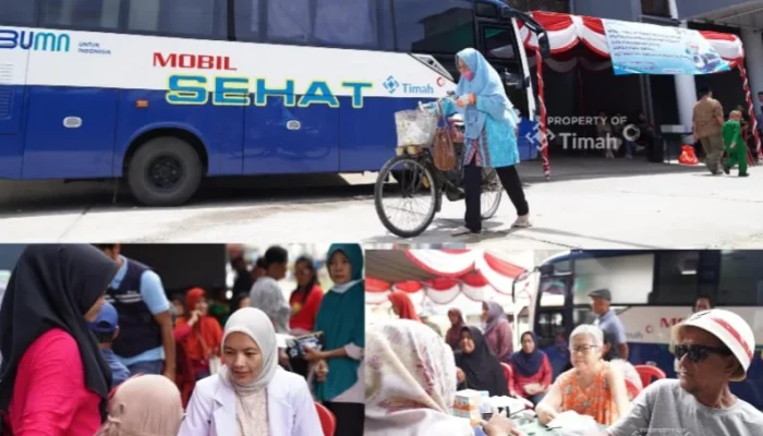 Mobil Sehat PT Timah Diserbu Warga di Pasar Toboali, Ratusan Orang Antusias Periksa Kesehatan