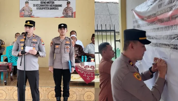Kapolsek Merawang Pimpin Deklarasi Tolak Geng Motor Demi Keamanan Warga