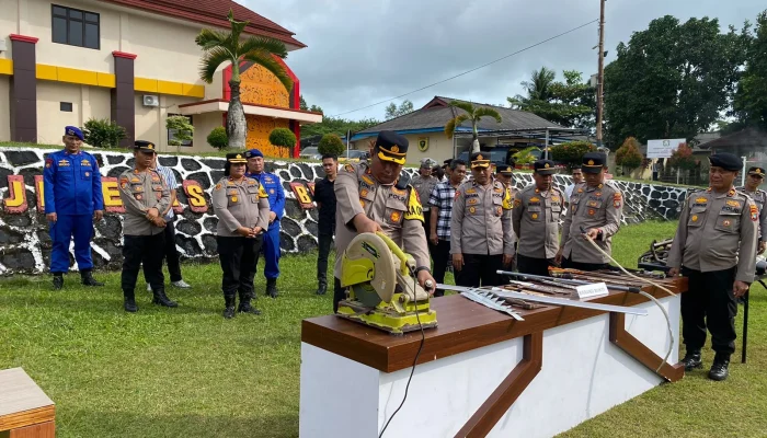 Polres Bangka Gelar Apel Deklarasi Pembubaran Geng Motor