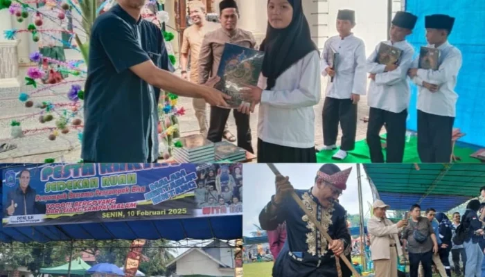PT Timah Dukung Pesta Adat Ruwah dan Khataman Quran di Desa Pusuk