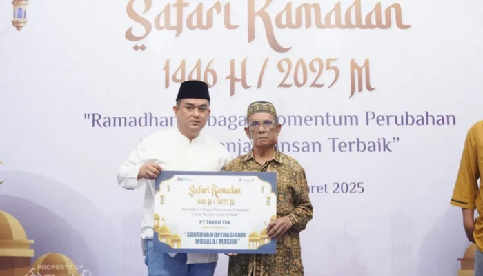 PT Timah Berbagi Kebahagiaan Ramadan, Bantu Musala Al Falah di Gantung ni