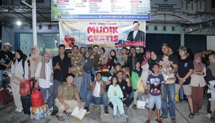 Noor Ishmatuddin Fasilitasi Mudik Gratis Pangkalpinang–Palembang, Ratusan Pemudik Antusias Pulang Kampung