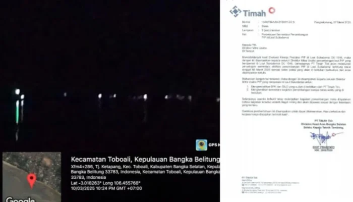 Surat Perintah Stop PT Timah Tak Digubris, Tambang Ilegal di Laut Sukadamai Diduga Dibekingi Bang Jago?