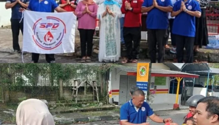 SPD dan PMI Bangka Bagikan 400 Takjil untuk Warga Sungailiat