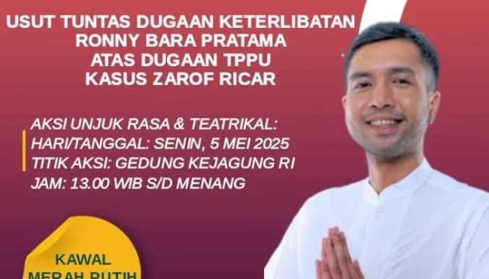 KAMAKSI Desak Kejagung RI Periksa dan Tangkap Ronny Bara Atas Dugaan TPPU Kasus Zarof Ricar
