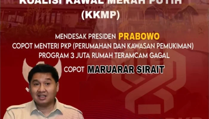 KKMP Desak Prabowo Copot Maruarar, Program 3 Juta Rumah Dinilai Mandek