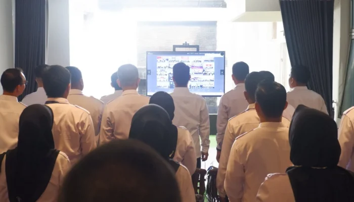 Perkuat Sinergi, Lapas Narkotika Pangkalpinang Ikuti Apel Virtual Bersama Kemenko Bidang Hukum dan HAM