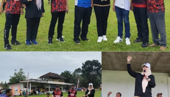 Wabup Debby Vita Dewi Buka Turnamen Sepak Bola Usia Dini CUP I di Desa Tiram
