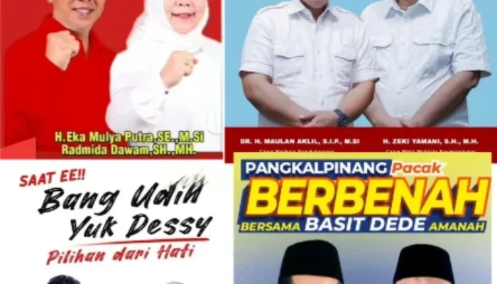 Empat Calon Peta Elektabilitas Sementara Pilkada Ulang Pangkalpinang 2025
