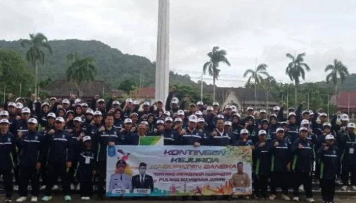Sekda Bangka Lepas 78 Atlet Menuju Kerjurda XII Babel