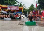 Kapolsek Toboali Pimpin Apel Bersama HUT Pramuka ke-64 di Pantai Laut Nek Aji