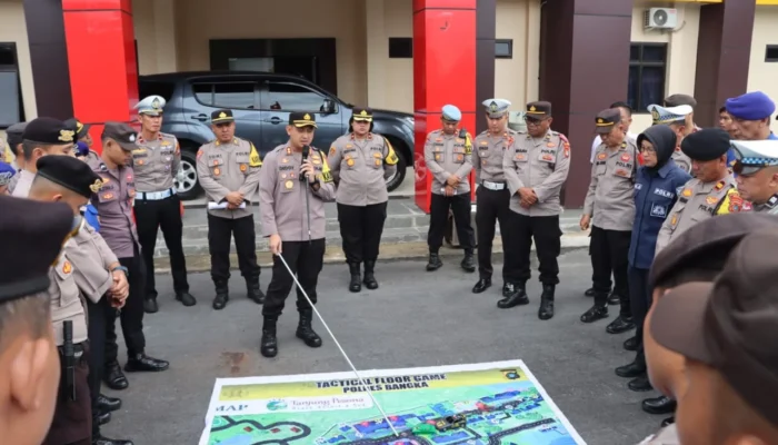 Polres Bangka Gelar Latihan TFG Jelang Debat Cabup-Cawabup 2025