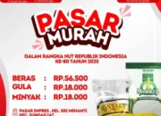 Pemkab Bangka Gelar Pasar  Murah HUT RI 80,8 Ton Beras Ludes Diserbu Warga
