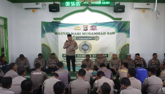 Polres Bangka Selatan Peringati Maulid Nabi Muhammad SAW di Masjid Raudhatul Jannah
