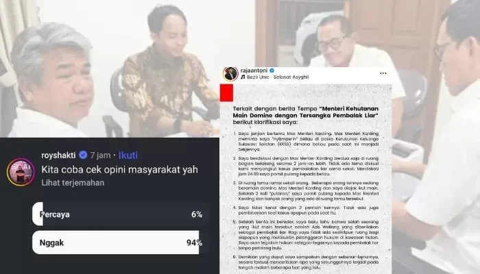 Bantahan Menhut Raja Juli Main Domino dengan Komplotan Pembalakan Liar, Publik Tak Percaya!