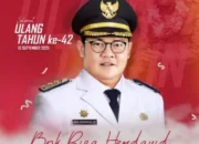 Tabarakallah Fii Umrik, Bupati Bangka Selatan Riza Herdavid ke 42 Tahun